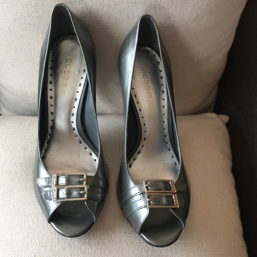 BCBGirls Gray/Silver high heels